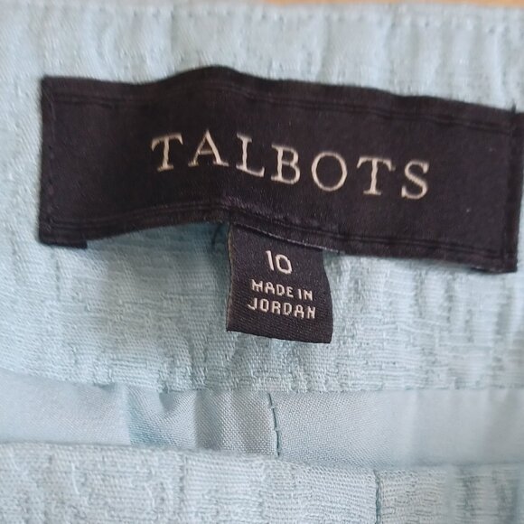 Cotton pants aqua colour by Talbots - Picture 3 of 4